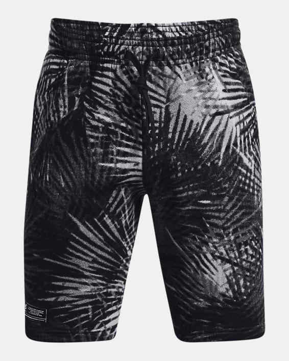 Men's UA Rival Fleece Sport Palm Shorts, Black, pdpMainDesktop image number 5